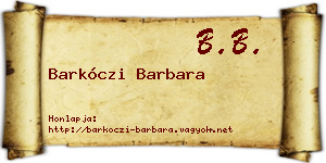 Barkóczi Barbara névjegykártya