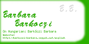 barbara barkoczi business card