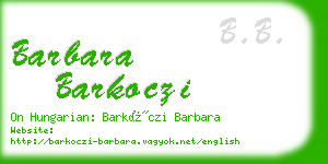 barbara barkoczi business card